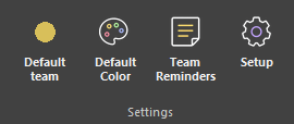 Team controls in the Settings section of the ProdRoads ribbon
