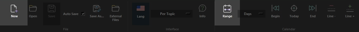 New and Range controls highlighted in the ProdRoads ribbon